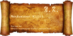Neuhauser Kitti névjegykártya